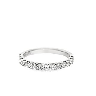 0.40ct Brilliant Cut Castelle Set Diamond Wedding Ring in 18ct White Gold