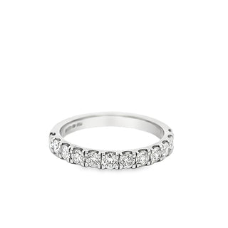 0.65ct Brilliant Cut Castelle Set Diamond Wedding Ring in 18ct White Gold