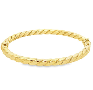 9ct Yellow Gold Flat Twist Rope Bangle