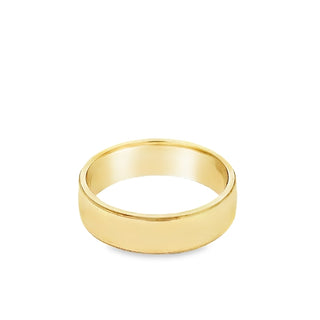 9ct Yellow Gold Gents 6mm Edged Wedding Ring