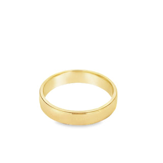 9ct Yellow Gold Gents 5mm Edged Wedding Ring