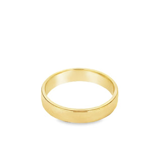 18ct Yellow Gold Gents 5mm Edged Wedding Ring