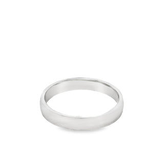 18ct White Gold Gents 4mm Plain Wedding Ring