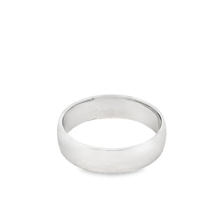 Platinum Gents 6mm Plain Wedding Ring