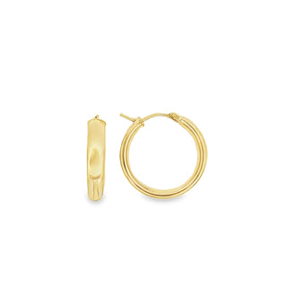 9ct Yellow Gold Round Hoop Earrings