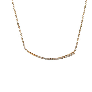 0.13ct Diamond Graduated Bar Necklet in 18ct Yellow Gold