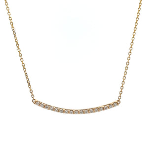 0.23ct Diamond Bar Necklet in 18ct Yellow Gold