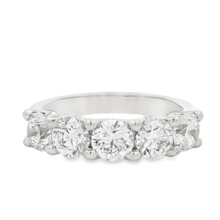 2.00ct Five Stone Round Brilliant Cut Diamond Eternity Ring in 18ct White Gold