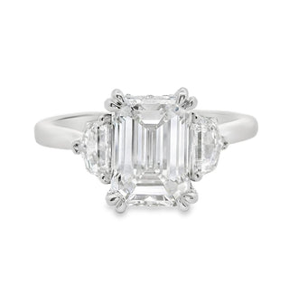 2.00ct Emerald Cut Solitaire Lab Grown Diamond Ring in Platinum