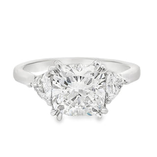 2.00ct Cushion Cut Solitaire Lab Grown Diamond Ring in Platinum