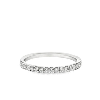 0.20ct Brilliant Cut Castelle Set Diamond Wedding Ring in 18ct White Gold