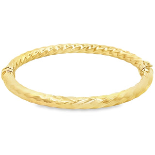 9ct Yellow Gold Rope Bangle