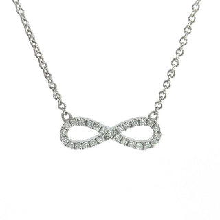 0.12ct Diamond Infinity Necklet in 9ct White Gold