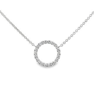 0.26ct Circle Diamond Necklet in 9ct White Gold