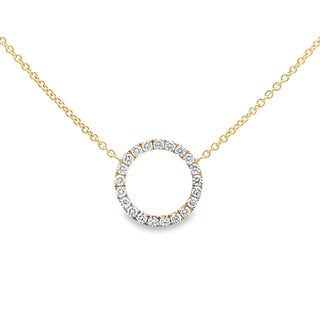 0.26ct Circle Diamond Necklet in 9ct Yellow Gold